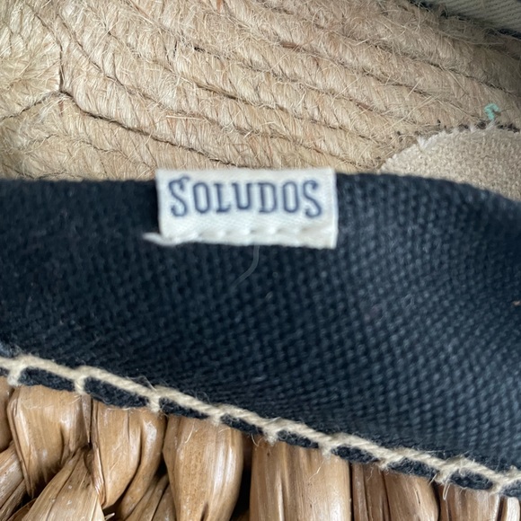 Soludos womens size 8 smoking slipper. Black canvas - Picture 6 of 6